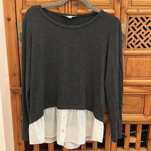 Drew Layered Shirt Tail Top